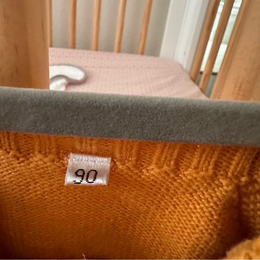 Cozy Orange‎ Knit Sweater Onesie - Picture 5 of 5